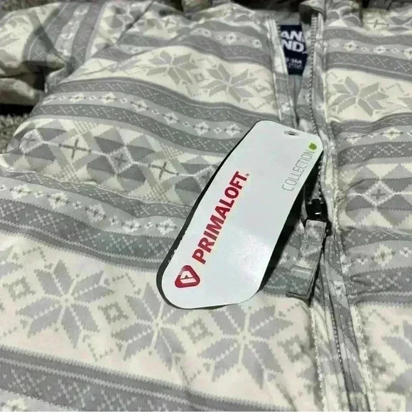 Lands End Kids Baby 0-3 Months Snow Suit Hood Puffer Gray Nordic Jacket Coat NWT - Picture 5 of 13